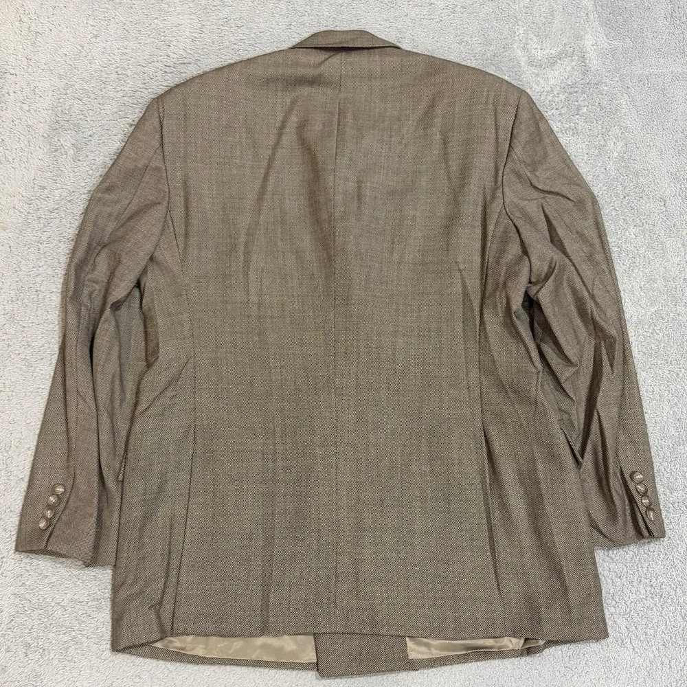 VTG 80s Polo Ralph Lauren 43R Wool BIRDSEYE Double Breast Blazer Suit Jacket